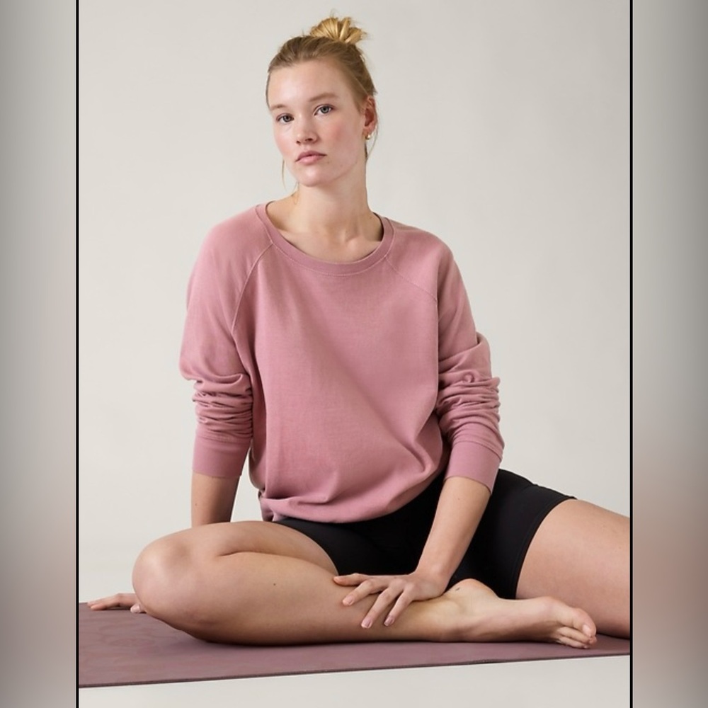 Athleta Women’s Cascadia Violet Sundown Crewneck Long Sleeve Sweatshirt Size SM